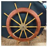 Large Two Toned Ships Wheel