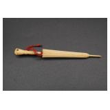Carved Ivory Souvenir Needlecase Umbrella with a