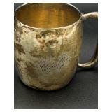 Sterling Silver Baby Cup Monogrammed Carolyn