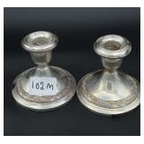 Pair of Gorham Sterling Silver Weighted Candle