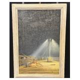 Oil On Board Fishing Pier Painting - As Is