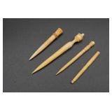 Carved Bone Bodkins or Awls