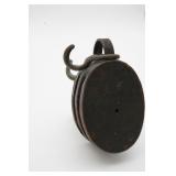Wooden Double-Sheave Pulley