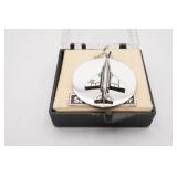 Crest Craft Sterling Silver Vintage Fighter Jet