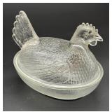 Vintage Indiana Glass Hen on Nest Dish