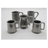 Pewtarex Mug (1) & (4) Pewter Mugs