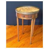 French Louis XVI Marble Top Side Table