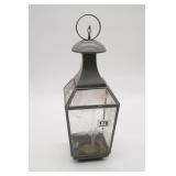 Metal & Glass Etched Lantern