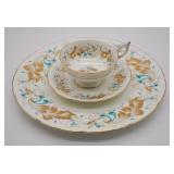 Coalport Strange Orchid Teacup, Saucer &