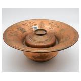 Hammered Tinned Copper Basin w/Cover
