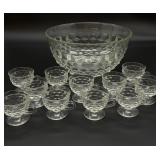 Whitehall Cubist Punchbowl & Footed Cups