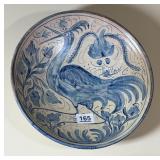Blue & White Decorative Plate w/Bird
