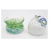 (2) Art Glass Vases