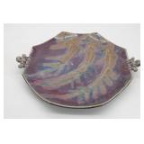 Large Purple Pottery Dish Signed Sochon 2003
