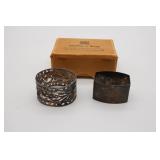 (2) Silver Plate Napkin Rings