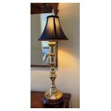 Vintage Brass Candlestick Style Lamp