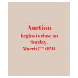 Auction Begins to Close