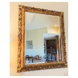 Large Gold Framed Beveled Mirror