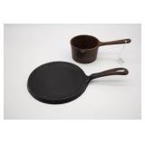 Wagner 1891 8 1/2' Cast Iron Griddle & Lodge
