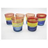 MCM Striped Glass Tumblers (6)