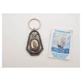 Scrimshaw Tall Ship Keyring New in Box
