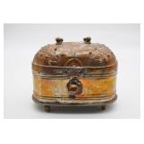 Copper & Brass Etched Lidded Box