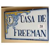 Casa De Freeman Name Tile