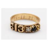 14kt Yellow Gold Ring w/3 Stones 613