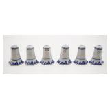 Delft Blue Ceramic Salt & Pepper Shakers (3) Pair