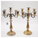 Pair of Vintage Brass Candelabras