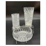 Hand Cut Bohemian Crystal Vase, Crystal Glass