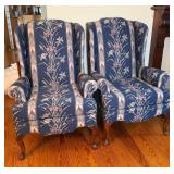 Pair of Wood Market Queen Ann Chairs