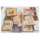Assorted Cookbooks in Basket
