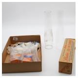 Aladdin Chimneys and Lamp Parts and Cotton