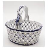 Blue & White Portugal Ceramic Basket