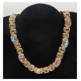 Vintage Ciner Gold Tone Rhinestone Necklace