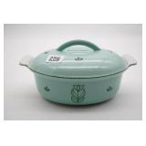 DRU Holland Green Enamel Cast Iron Casserole