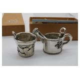 Metal Morphis Pewter Salt Cellars and Sailboat