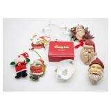 Christmas Santa & Glass Ornaments
