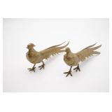 Pair of Brass Pheasants