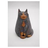 Folk Art Clay Cat