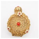 Bohemian Czech Art Deco Filigree Perfume Bottle