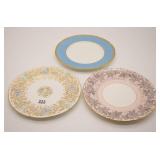 (3) Assorted Patterns Dinner Plates