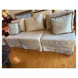 (3) Piece Tan Skirted Sofa