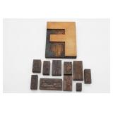 Vintage Copper-Faced Letterpress Printing Blocks
