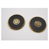 Pair of Mark Hopkins Eagle Coasters