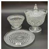Anchor Hocking Wexford Candy Dish, Platter &