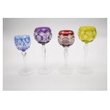 Bohemian Cut to Clear Crystal Glasses