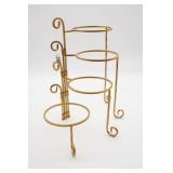 Gold Tone Serving Stand