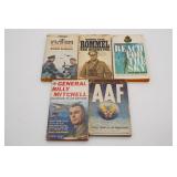 (5) Paperback Books w/Military Theme